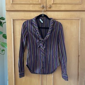 Moschino striped tie blouse, made in Italy